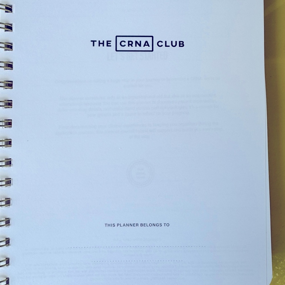 CRNA school planner